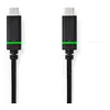 Image de NEDIS CCGB64700BK20 Câble USB 3.2 Gen 1 | Connecteur USB-C  | Connecteur USB-C  | 4K@60Hz | 5 Gbps | Nickelé | 2.00 m | Rond | PVC | Noir | Boîte
