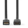Image de NEDIS Câble HDMI Haute Vitesse avec ethernet | HDMI  Connecteur | HDMI  Femelle | 8K@60Hz | eARC | 48 Gbps | 1.00 m | Rond