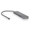 Image de Nedis Adaptateur Multi-Ports USB - USB 3.2 Gen 1 - Connecteur USB-C  - Micro SD / RJ45 Femelle/SD / 2 x HDMI  / 2 x USB-C  / 3 x USB-A Femelle - 0,40 m - Rond - Plaqué Or - TPE - Anthracite - Boîte