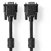 Image de Nedis Câble VGA, Cable Écran Ordinateur, Prise VGA | Fiche VGA | Plaqué nickel | Résolution maximale : 1280 x 768 | 3.00 m | Rond | ABS | Noir | Sac en plastique