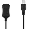 Image de NEDIS Câble USB actif - USB 2.0 - Connecteur USB-A mâle - USB-A femelle - 480 Mbps - 5 m - Rond - Nickelé - PVC - Cuivre - Étiquette