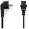 Image de NEDIS Cegl10000Bk50 Stroomkabel Type F (CEE 7/7) Male Iec-320-C13 Gehoekt Recht Vernikkeld 5.00 M Rond PVC Zwart Label