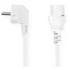 Image de NEDIS Câble d'alimentation, fiche de Contact de Protection, IEC-320-C13, coudé, Droit, nickelé, 3 m, Rond, PVC, Blanc, Sac en Plastique
