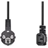 Image de Câble d'alimentation - Fiche de Contact de Protection - IEC-320-C13 - Coudé - Nickelé - 10 m - Rond - PVC - Noir - Étiquette