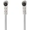 Image de NEDIS Câble Coax | IEC (Coax) Mâle | IEC (Coax) Femelle | Plaqué Nickel | 120 DB | 75 Ohm | Quad blindé | 10.0 m | Rond | PVC | Blanc | Label
