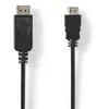 Image de NEDIS Câble DisplayPort | Connecteur DisplayPort | Connecteur HDMI  | 4K @ 30Hz | Nickelé | 2.00 m | Rond | PVC | Noir | Crochet de suspension