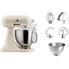 Image de Robot pâtissier KITCHENAID 5KSM175PSEFL graine de lin, 4,8 L, bol avec poignée + bol 3 L, batteur souple et couvercle