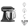 Image de KitchenAid Artisan 5KSM185PS Robot de cuisine avec tête de moteur inclinable Noir 4,8 l