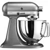 Image de KitchenAid Robot Pâtissier - Artisan - Robot cuisine multifonctions à tête inclinable - Batteur avec 3 accessoires et Bol inox de 4,8 L - Gris argent