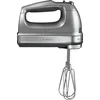 Image de KitchenAid Batteur électrique 9 vitesses - Soft Start et écran LED - Mixeur cuisine avec fouets, fouet ballon, crochets pétrisseurs et pied mixeur - Moteur silencieux - 85 W - Argent