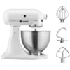 Image de KitchenAid Robot Pâtissier Multifonction à Tête Inclinable Blanc 4,3 L 275 W