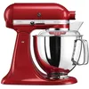 Image de KitchenAid Robot Pâtissier - Artisan - Robot cuisine multifonctions à tête inclinable - Batteur avec 5 accessoires et 2 bols inox de 4,8 et 3 L - Rouge empire