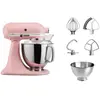 Image de Robot pâtissier KITCHENAID 5KSM175PSEDR rose poudré, 4,8 L, bol avec poignée + bol 3 L, batteur souple et couvercle