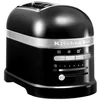 Image de KitchenAid Grille pain pour 2 tranches - Artisan - 7 niveaus de brunnage et fonction décongélation - Vintage design - 2 Large fentes - Toaster avec porte-sandwich - Noir onyx