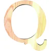 Image de Artemio 11,5 cm Bois Lettre Q en majuscules, de couleur Beige