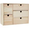 Image de Artemio 14002158 Meuble Casier à Tiroirs, Bois, Beige, 35 x 15 x 26 cm 14002158