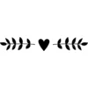 Image de Artemio Tampon Frise Coeur, Bois, 26 x 75 mm