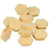 Image de Artemio Set de 15 Perles Plates Hexagonales à Décorer, Bois, Jaune, 9 x 1,5 x 13 cm 21005005