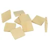 Image de Artemio Set de 12 Perles Plates Carrées à Décorer, Bois, Jaune, 14 x 1,5 x 18 cm 21005022