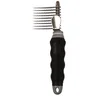 Image de DUVO duvoplus, Peigne Anti-Noeuds 9 Blades Noir/Gris, Convient aux Chiens et Chats Dont Le Poil renferme des Noeuds tenaces, Supprime Les Noeuds, Lames arrondies et courbées, Manche Confortable