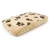 Image de duvoplus, Coussin rectangulaire avec Empreinte de Patte 90x65x12 cm Beige, Coussin doublé épais, Housse Extra Douce, avec Fermeture à glissière protégée, Lavable à 30°