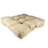 Image de duvoplus, Coussin carré 72x72x18cm Beige, 100% Polyester, Coussin intérieur solidement rembourré (Rembourrage PP), avec Fermeture éclair et poignée, Housse Lavable en Machine, sans Boutons