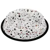 Image de duvoplus, Gamelle Deco Fix terrazzo Look 1000 ML - L - 25,8x25,8x5,1 cm Blanc, Inoxydable, avec Bord en Caoutchouc antidérapant, Imprimé Contemporain Aspect terrazzo, pour Chiens et Chats