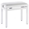 Image de Stagg PB39 WHM VWH - Banquette Piano Blanc Mat + Velour Blanc