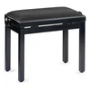 Image de Stagg PB39 BKP SVBK - Banquette Piano Noir Brillant + Velour Lisse Noir