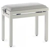 Image de Stagg PB39 PEARLP VWH - Banquette Piano Blanc Brillant + Velour Blanc