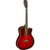 Image de J.N Guitars Bessie BES-ACE Transparent Red Burst guitare folk