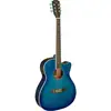 Image de J.N Guitars Bessie BES-ACE Transparent Blue Burst guitare folk
