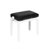 Image de Stagg PB36 WHM SBK - Banquette de piano, blanc mat, avec pelote en skai noir