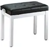 Image de Stagg PB36 WHM SWH - Banquette de piano, blanc mat, avec pelote en skai blanc
