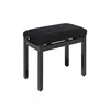Image de Stagg PB36 BKP VBK - Banquette de piano, noir brillant, avec pelote en velours noir