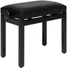 Image de Stagg PB36 RWM SBK - Banquette de piano, couleur palissandre mat, avec pelote en skaï noir