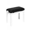 Image de Stagg PB36 WHM VBK - Banquette de piano, blanc mat, avec pelote en velours noir