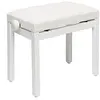 Image de Stagg PB36 WHM VWH - Banquette de piano, blanc mat, avec pelote en velours blanc