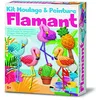 Image de 4M Crea KIT DE MOULAGE: FLAMINGO, contient un moule avec 6 dessins, plâtre, peinture, brosse, épingles, aimants, broches et instructions détaillées, en boîte 18x22x5cm, 5+