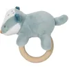 Image de Nattou Peluche hochet en Polyester avec Anneau de Dentition en Silicone, Blaireau Felix, Env. 11 cm, Felix et Leo, Bleu Clair