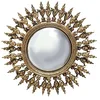 Image de Chehoma Miroir Convexe Doré Mural Rond Résine Soleil - Diamètre 28.5cm