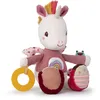 Image de LILLIPUTIENS - Peluche d’activités Lena la Licorne - Hochet interactif pour bébés avec Miroir, Anneau Dentition Silicone, grelot et Bruit Papier - Stimule Les Sens et la motricité - Dès 9 Mois