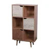 Image de Urban Living "Baobab BIBLIOTHEQUE 6 CASIERS ET 3 Portes DECORES 60X29XH105CM