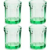 Image de Serax Paola Navone Lot de 4 verres à eau vert transparent sans couvercles | Verres à eau vert transparent sans couvercles | Essentiels pour la maison, cuisine, boissons, jus, café