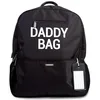 Image de CHILDHOME, Sac À Dos À Langer, Sac Voyage, Grande Contenance, Fonctionnel, Design Belge, Dos Mesh Respirant, Matelas À Langer Pliable, 35 l, Daddy Bag, Noir