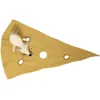 Image de Doudou plat d'activité souris et son fromage doré Lange de coton E