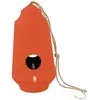 Image de Point-Virgule nichoir en Fibre de Bambou Orange 15.1cm H 28cm