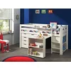 Image de VIPACK Bunk picohsbubiks14 Pino Loft Bed with Desk/Bookcase and 4 Drawers Chest of Drawers Solid Pine White