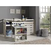 Image de VIPACK Bunk picohsbuks14 Pino Loft Bed with Desk and Chest of Drawers 4 Drawers Solid Pine White