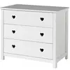 Image de Vipack Commode AMORI - Une Touche Romantique pour Votre intérieur avec Ses coeurs et sa Finition élégante en Blanc